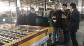 Ventalia Mexico墨西哥公司的總裁Mr Javier Polo先生來(lái)江蘇景泰玻璃有限公司采購(gòu)玻璃
